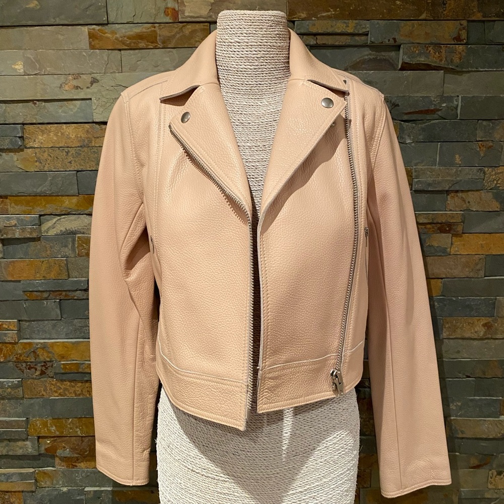 HOST PICK 🌸 T by Alexander Wang Powder Pink Leather Jacket (Multiple sizes) NWT